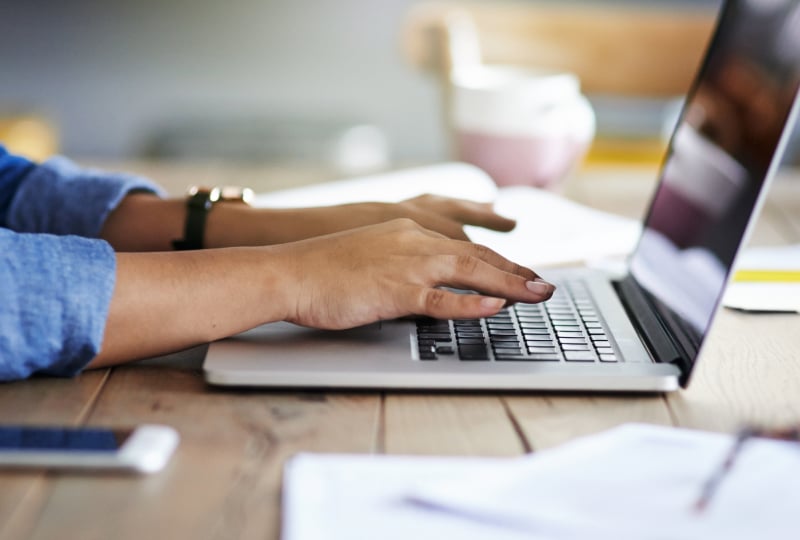 man working on a laptop